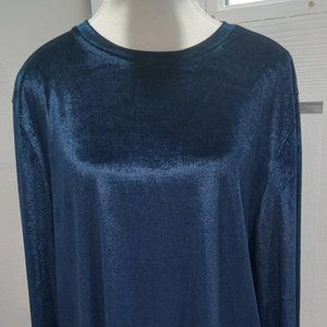 Asos Women Velvet Long Sleeve Shirt Size Large